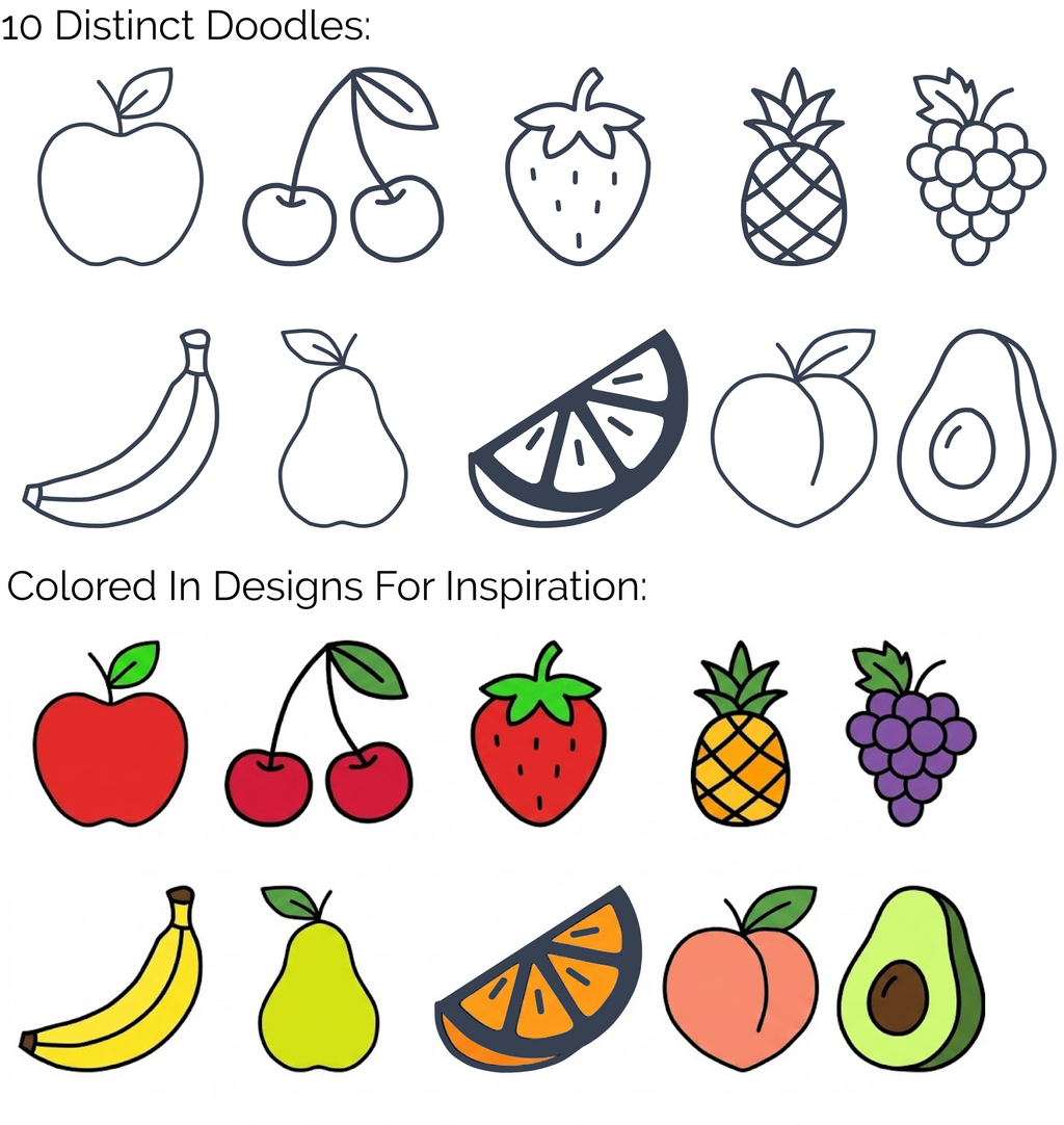 🍒 Fruit Tiny Doodle Disc 10-Pack