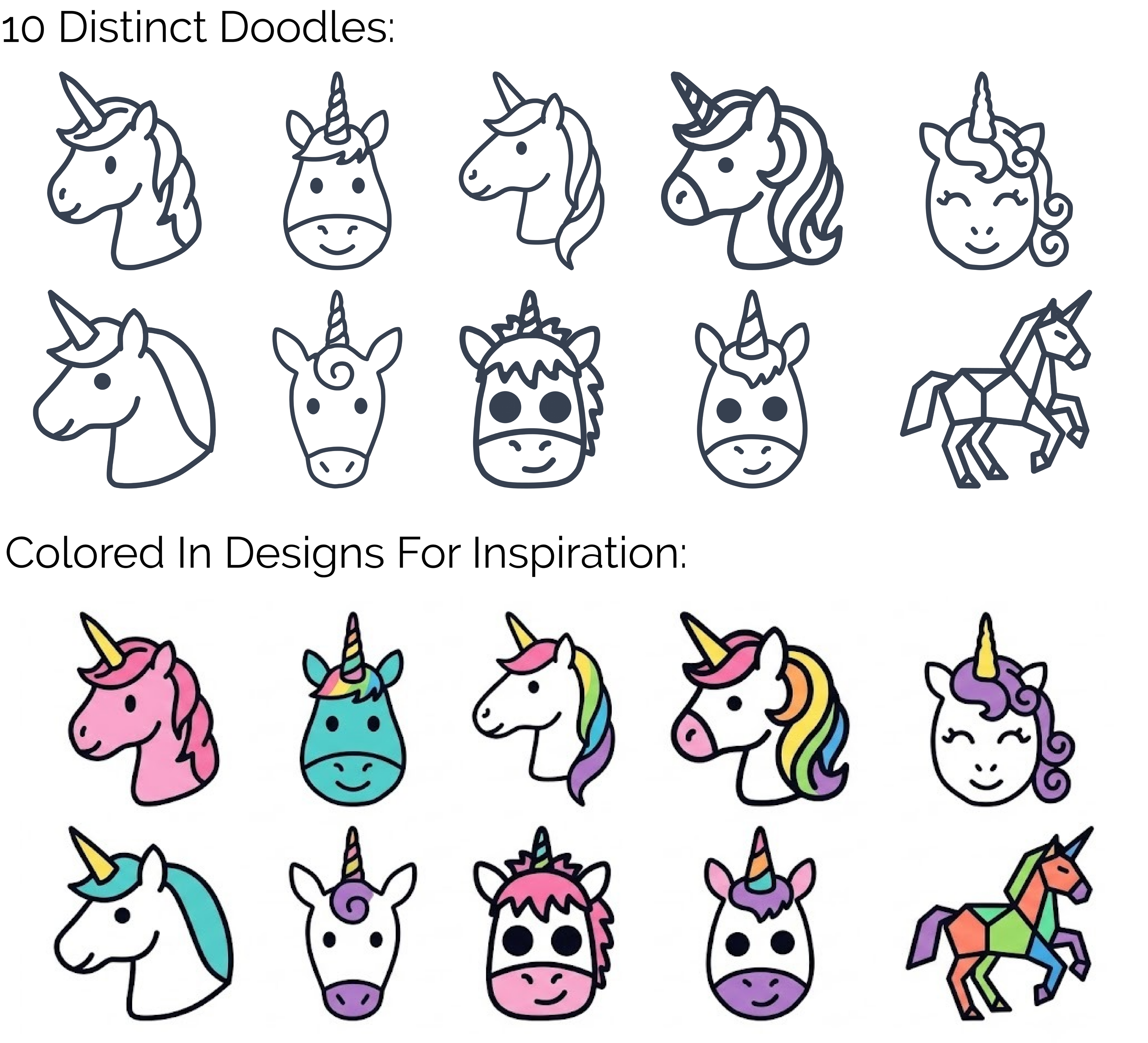 🦄 Unicorn Tiny Doodle Disc 10-Pack