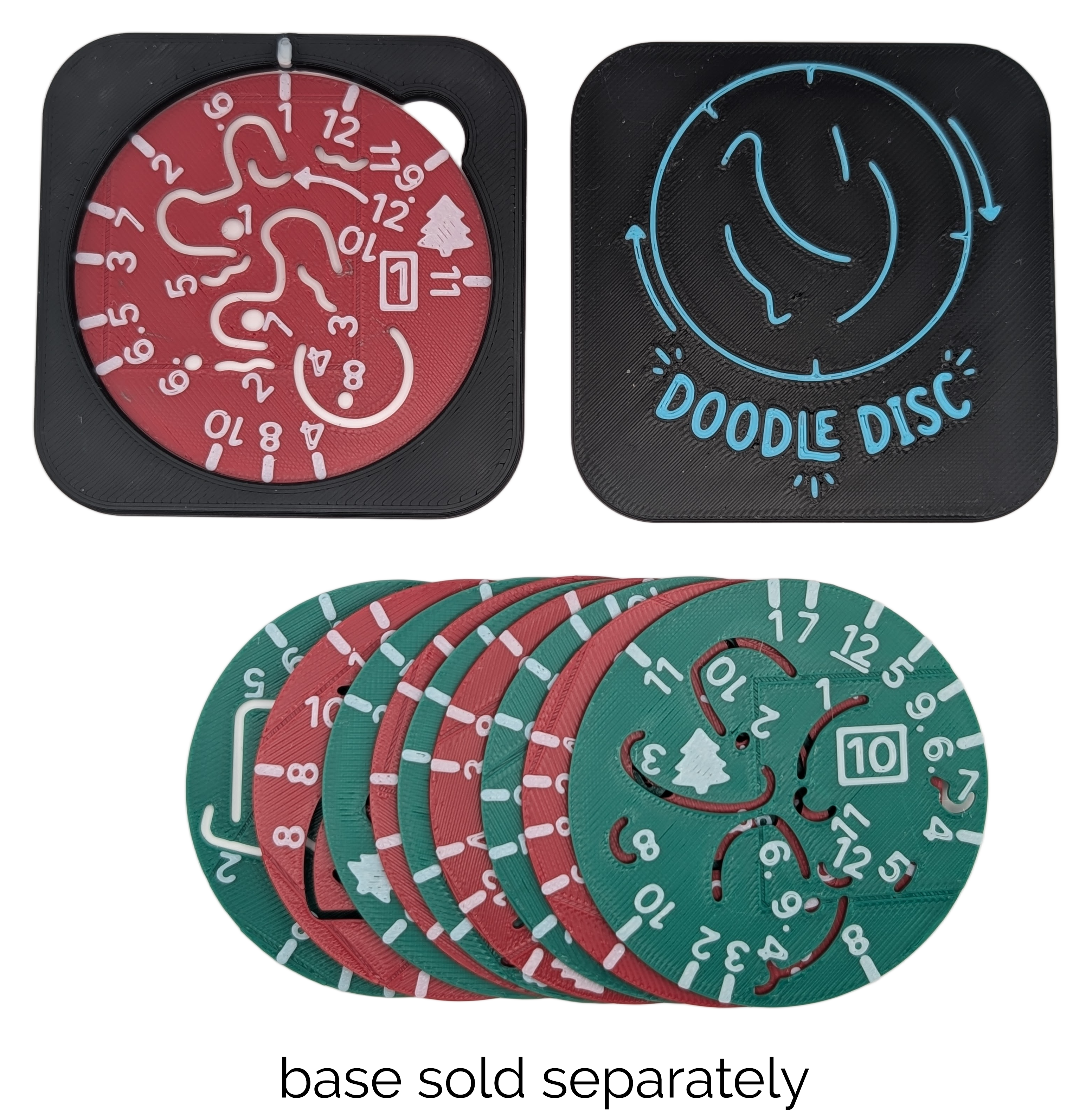 🎄 Christmas Tiny Doodle Disc 10-Pack
